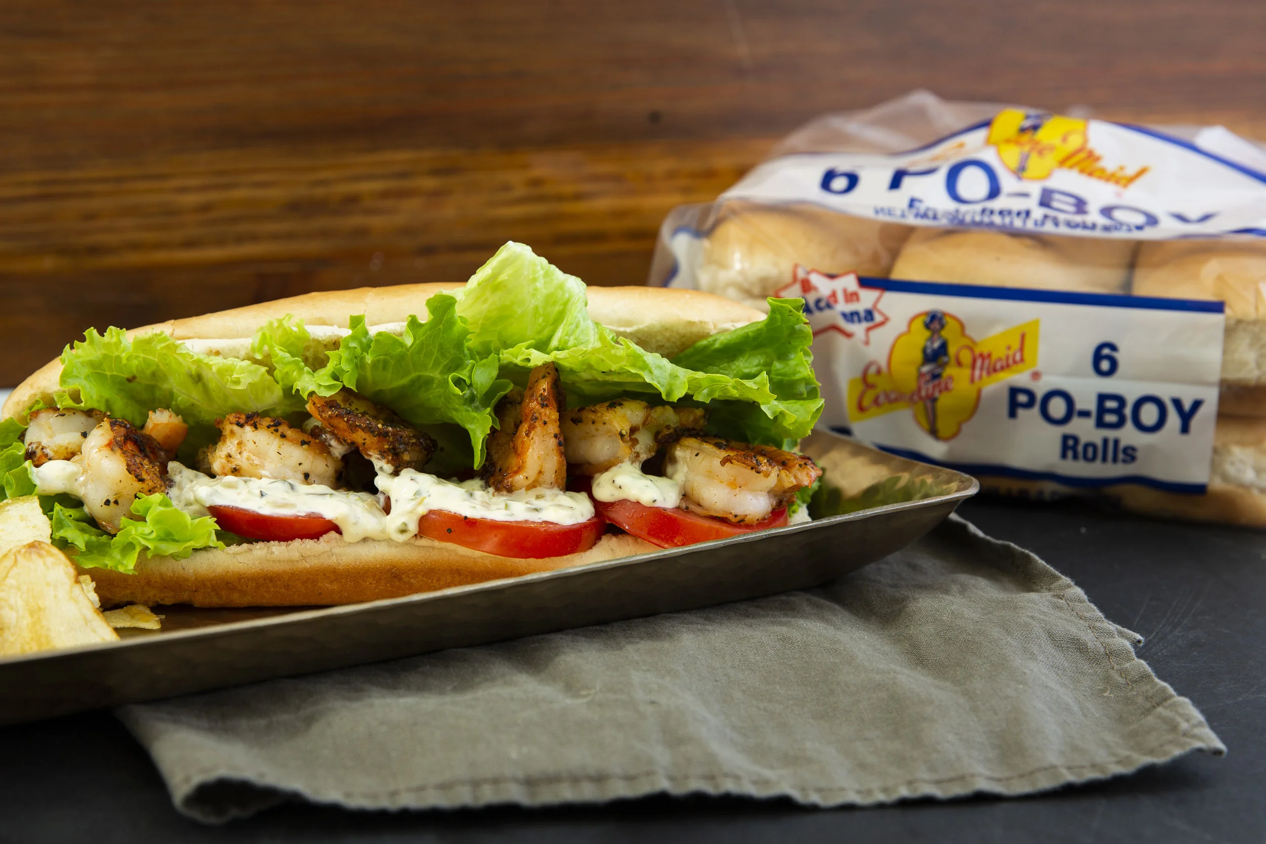 Cajun Shrimp Po-Boys with Creole Tartar Sauce