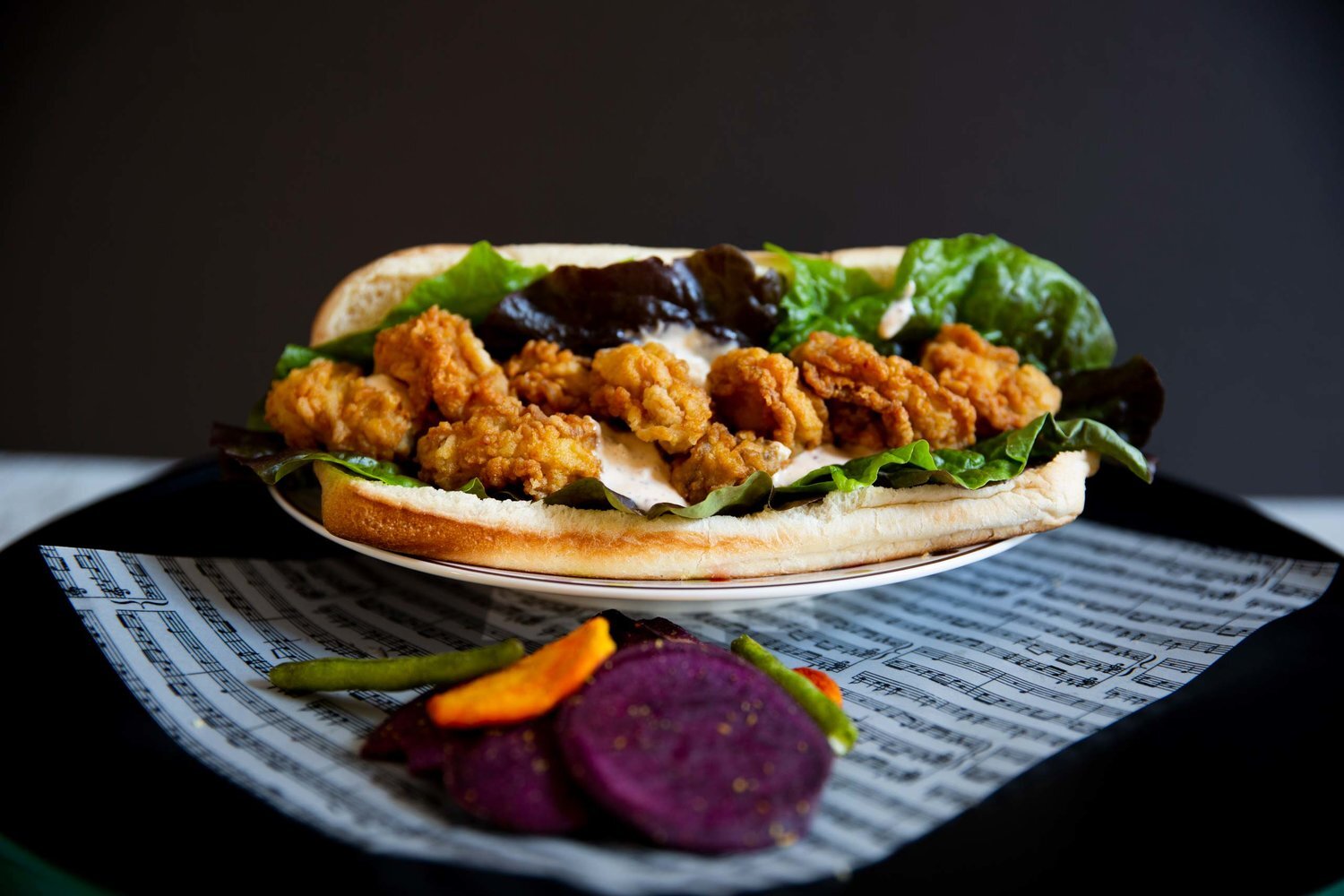 Cajun Fried Oyster Po-Boys with Spicy Remoulade Sauce