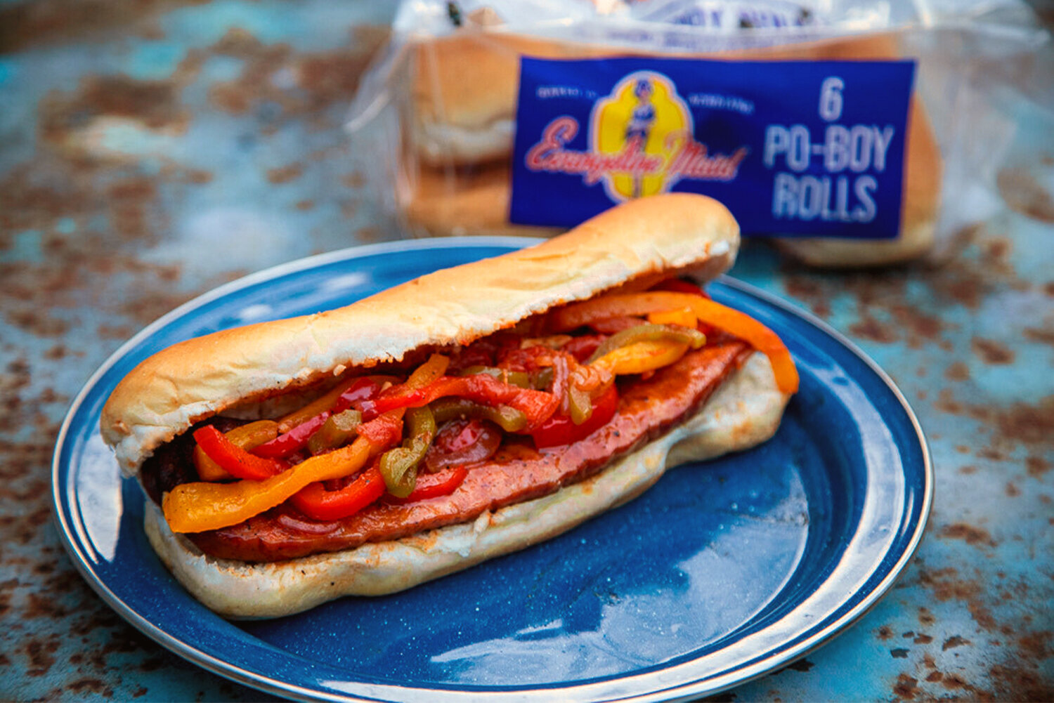 Smoked Sausage &amp; Peppers Po-boy