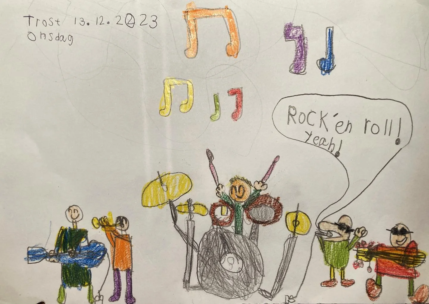 Yeah! Livet er s&aring; ROCK&rsquo;EN ROLL og FISK&rsquo;EN BOLL n&aring;r man er 7 &aring;r og det snart er jul 🤘🏻🎅🏻🎵 Legg merke til at det kun er vokalisten og gitaristen som kj&oslash;rer solbriller. Yeah 😎 #thekidsareallright #rockingaround