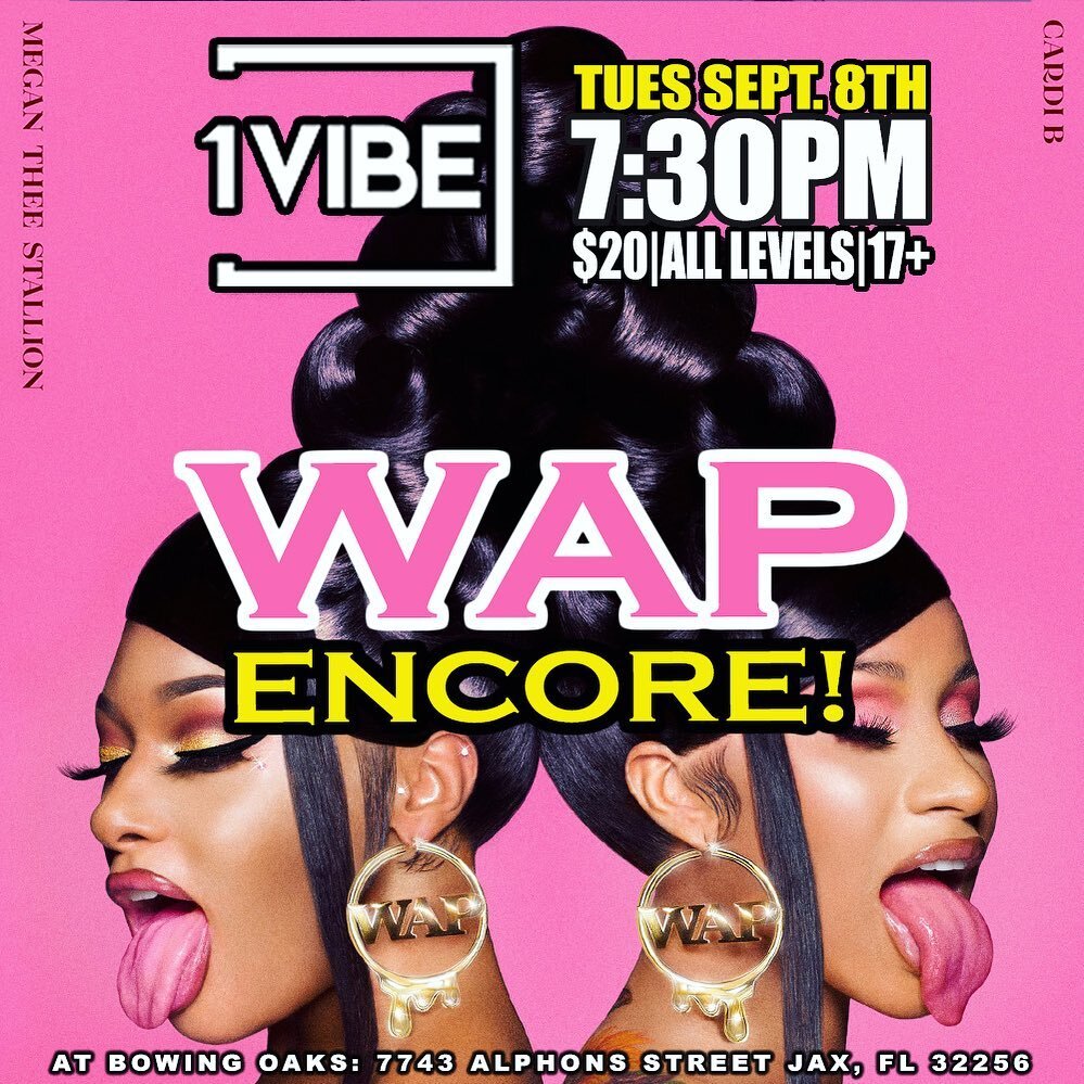 ENCORE, ENCORE! #WAP 😜🔥 TUES ONLY!
It&rsquo;s momma&rsquo;s LAST CLASS before baby boy&rsquo;s arrival! Tag the whole squad bc you KNOW it&rsquo;s about to get WILD! 🎉
.
▫️DROP-IN DANCE CLASS (age17+)
▫️TUES SEPT 8TH @ 7:30-9PM
▫️ALL LEVELS // $20