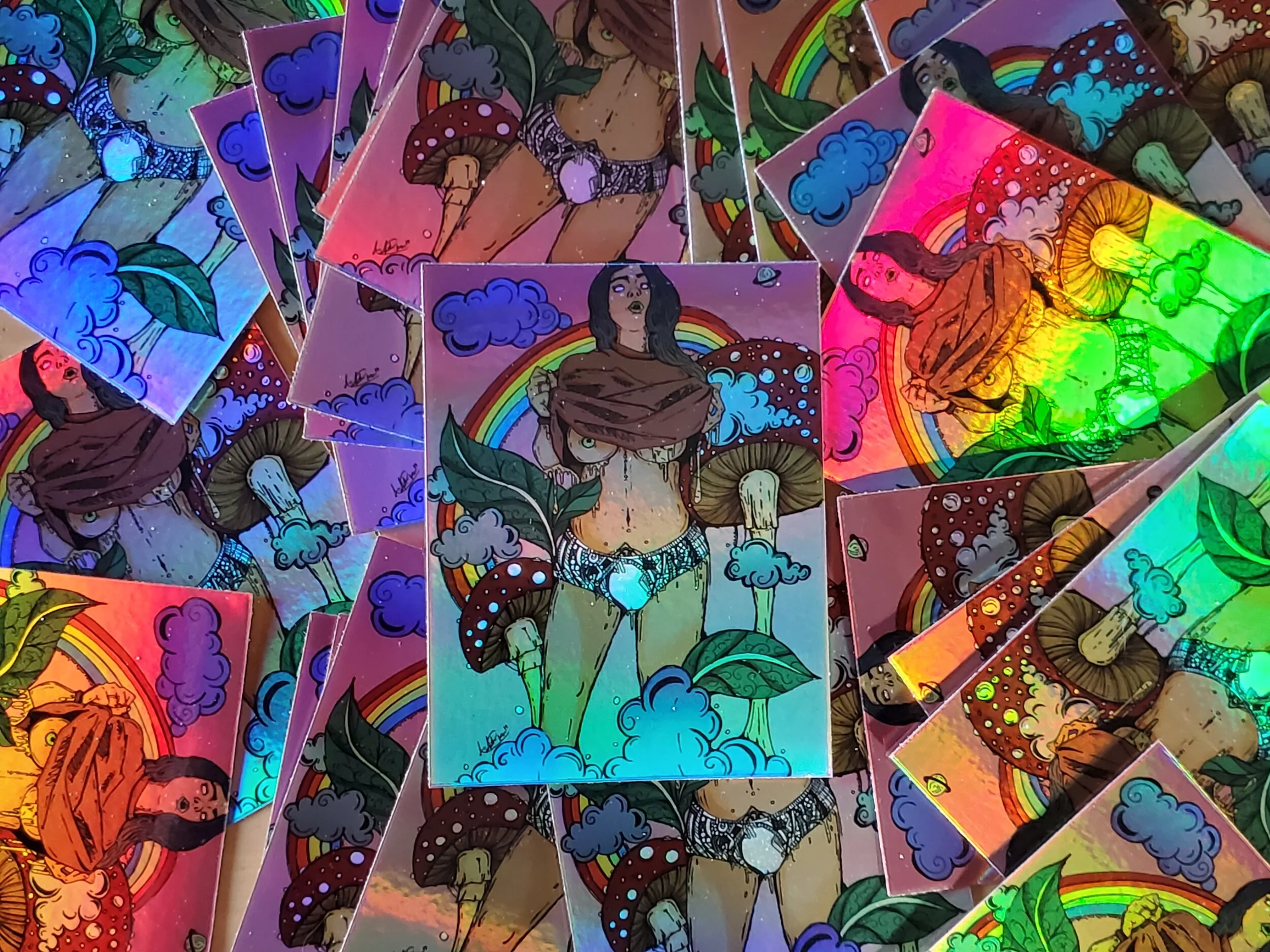 Drip in Gold | Holographic Sticker