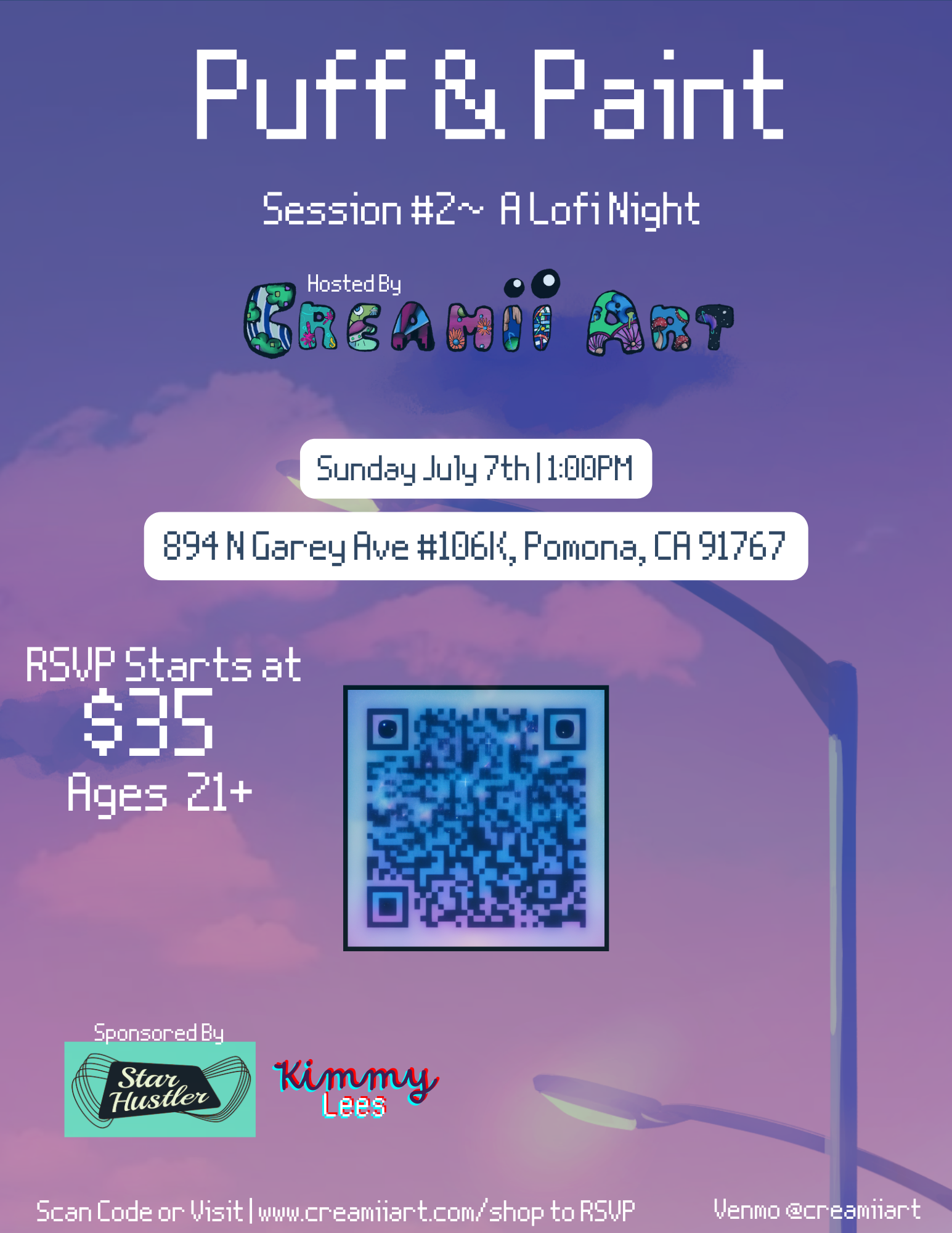 Puff &amp; Paint |Session 2 | A lofi Night