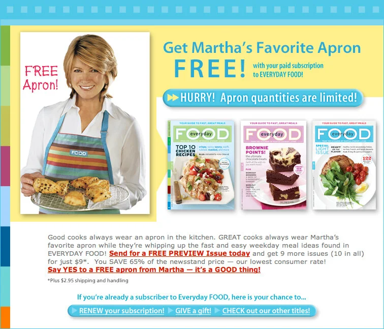 MARTHA'S FAVORITE APRON