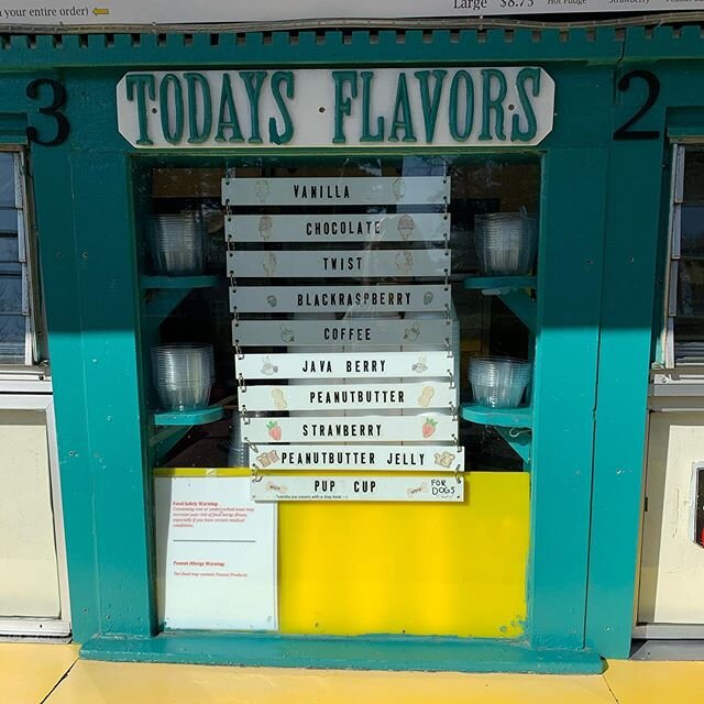 Our flavors for the rest of the week! 🍦