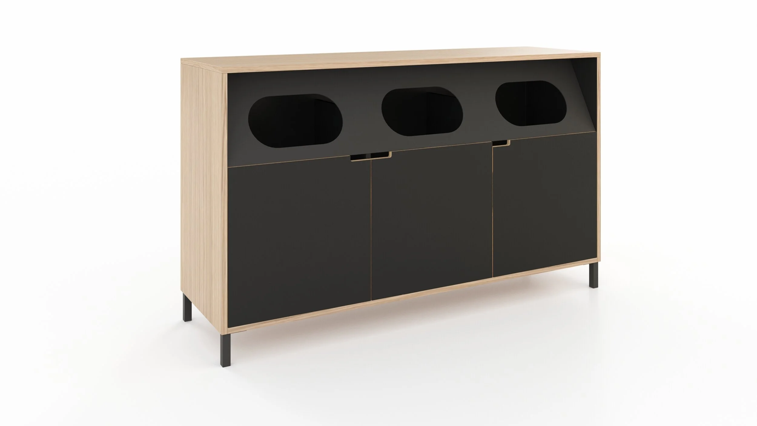 Waste Recycle_Front Loading_Post Square_60W_White Oak_Black Laminate_Midnight_001.jpg