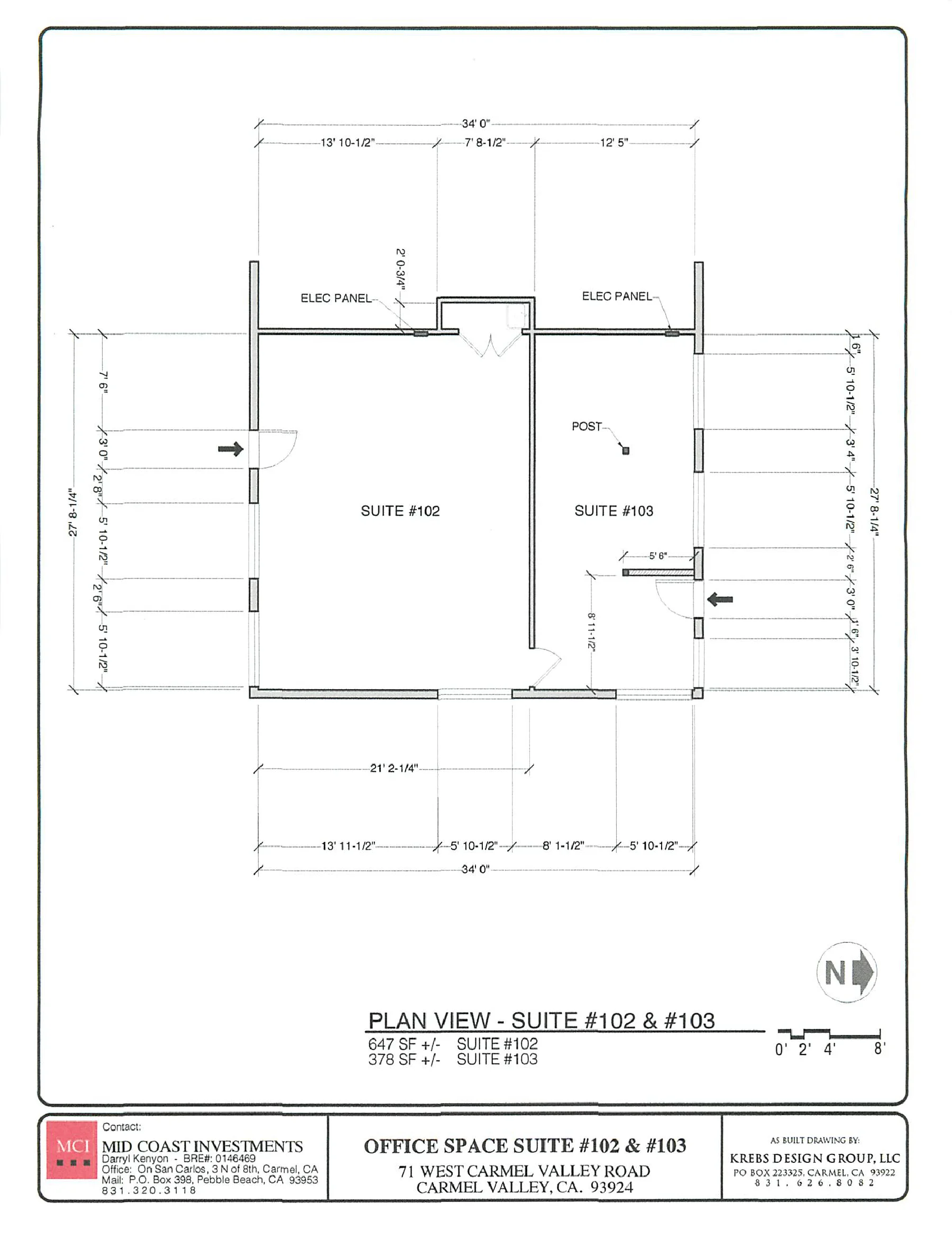 71 West Carmel Valley Road, Suite 102 &amp; 103 Floorplan