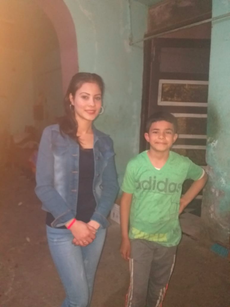 Sahar, a mentor went to visit one of the kids from Minya. (Copy)