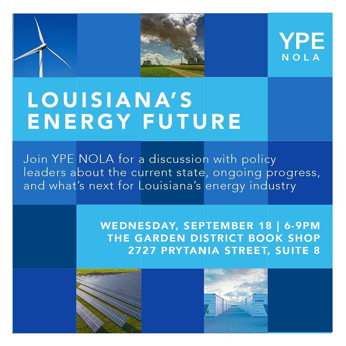 JOIN US September 18th at the Garden District Book Shop for a panel discussion on what's next for the Louisiana Energy Industry!