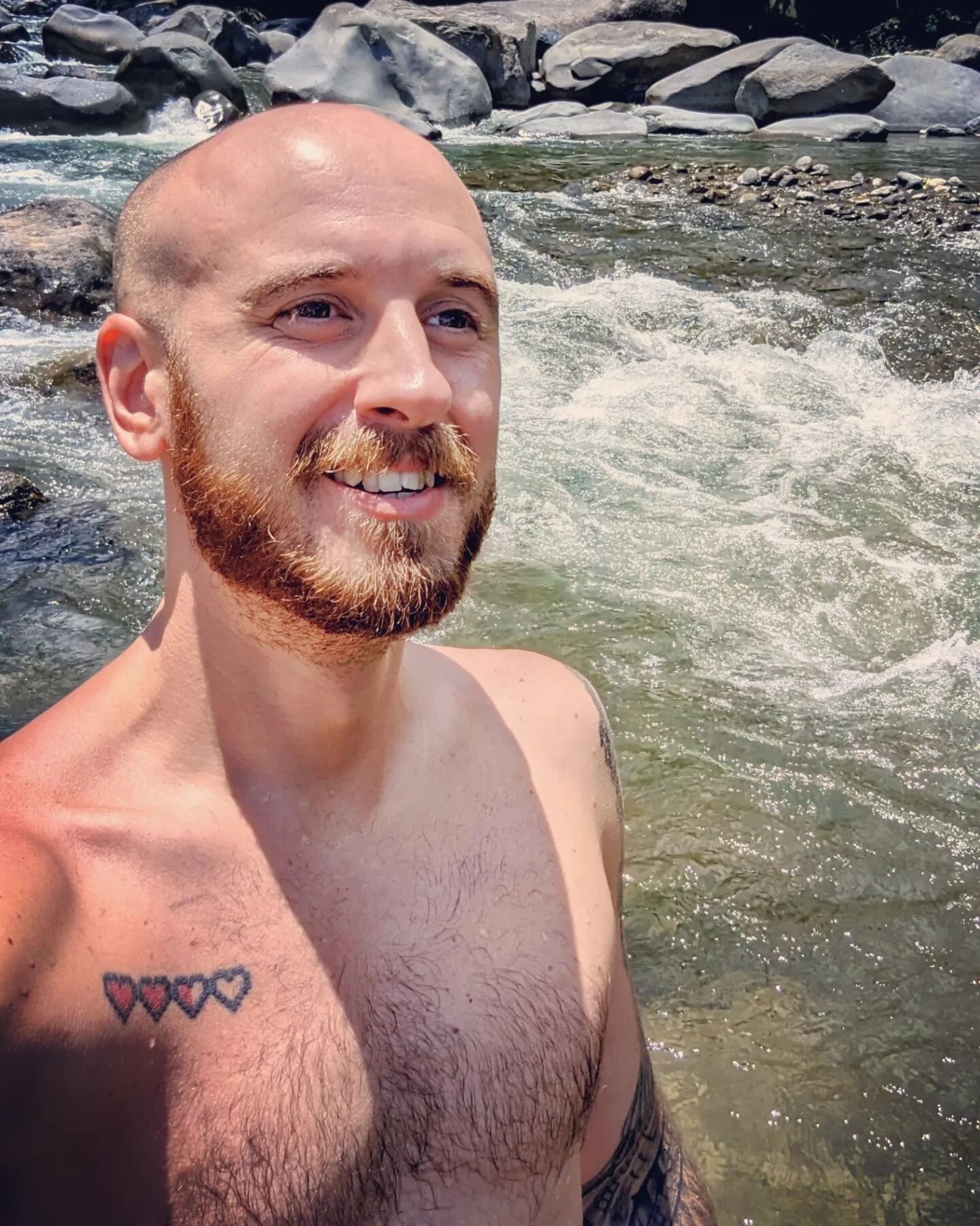 Not pictured: the rest of me, because I was naked and free in this Costa Rican river today.