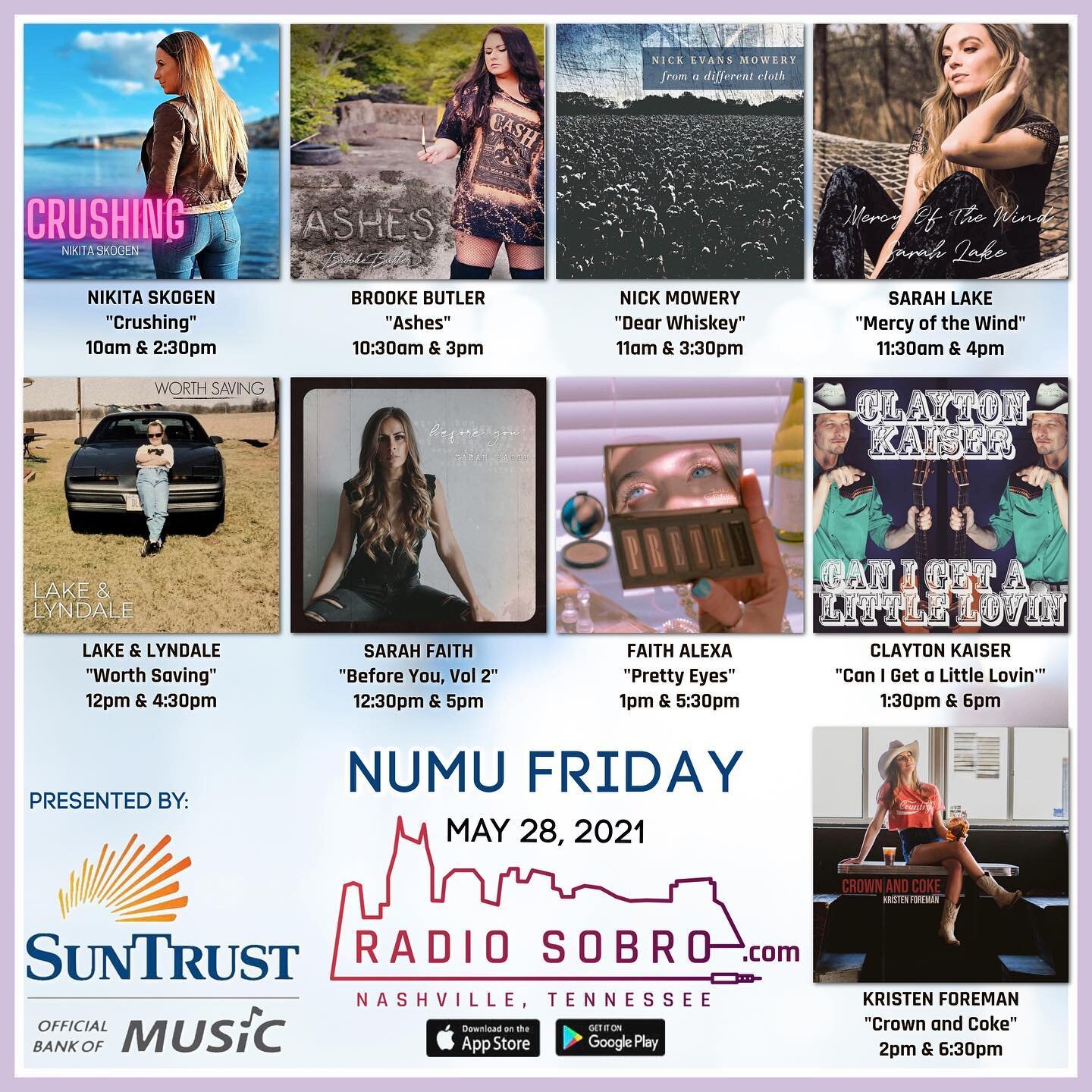 My new album &ldquo;Nick Evans Mowery - from a different cloth&rdquo; drops tomorrow! Track#6 &ldquo;Dear Whiskey (feat. Kelli Johnson)&rdquo; will be featured on Radio Sobro tomorrow at 11AM &amp; 3:30PM.  Download the APP or visit www.radiosobro.co