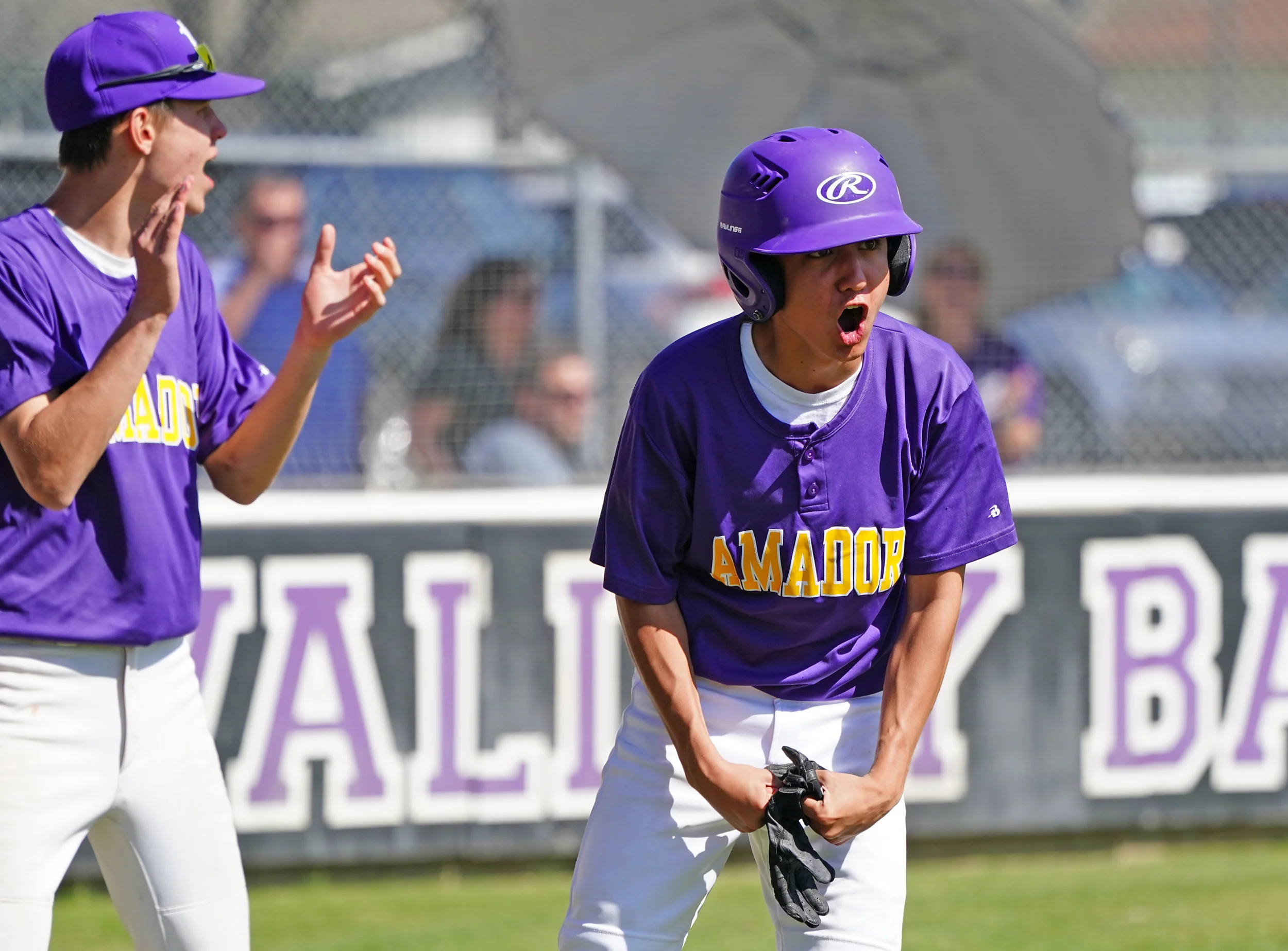  Amador Valley High School vs San Ramon Valley High School freshmen baseball at Amador Valley High School in Pleasanton, CA Saturday March 30. 2019. (Photo by Alan Greth) 