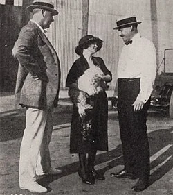 Elmer Harris, right, in 1921