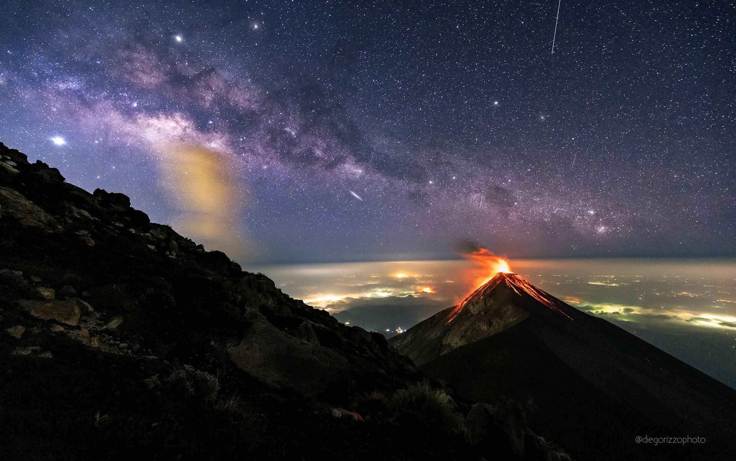 Eruption under the Milky Way