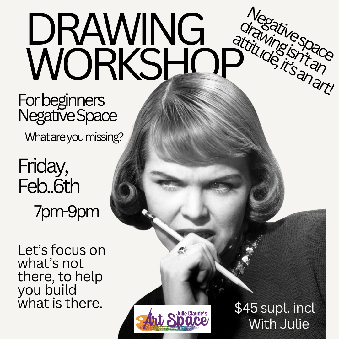 Drawing workshop for beginners, all welcomed! Friday Feb.6th from 7-9pm