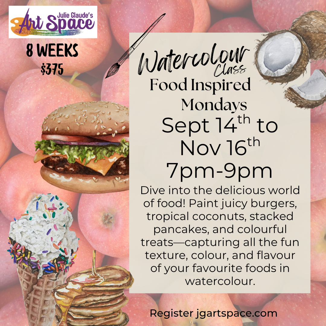 Watercolour Class- Monday Sept.14th-Nov.16th from 7p-9p (8 weeks)