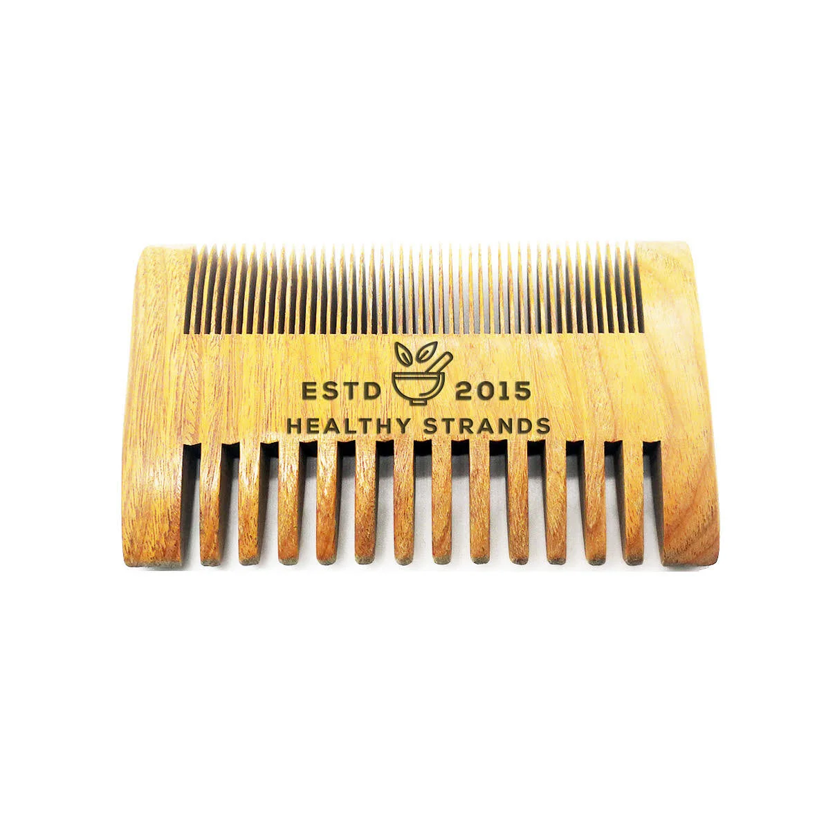 Two Sided Wooden Beard &amp; Mustache Comb