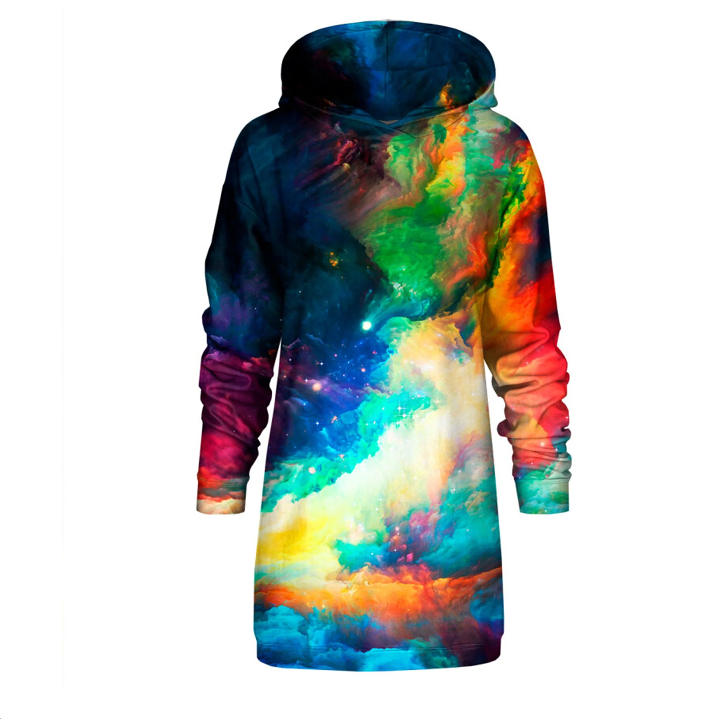 Colorful Space hoodie dress front.jpg