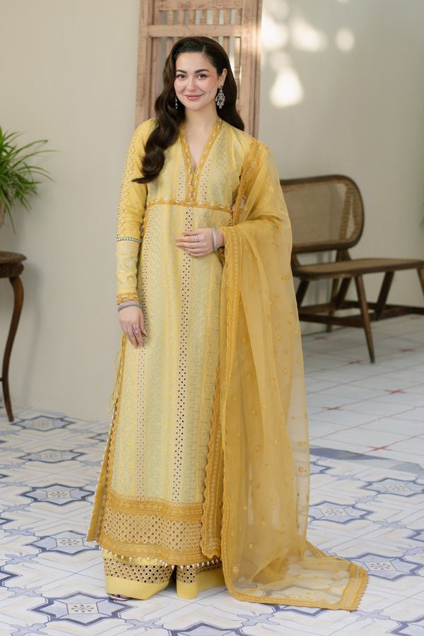 Pakistani Embroidered 3Pc Organza Formal Suit Unstitched AERIN - MS50111 - Ria-22 | Latest Pakistani Punjabi Suits Designer Wear