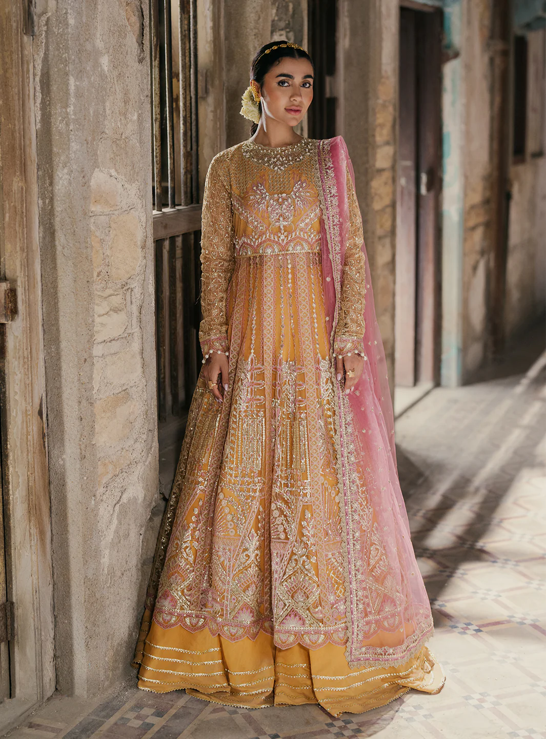 ROH 03 Pakistani Embroidered Net Suits Unstitched 3 Piece RNZ24PSM Afreen - Luxury Collection | Latest Pakistani Design Salwar Kameez Punjabi Suit Designer Wear