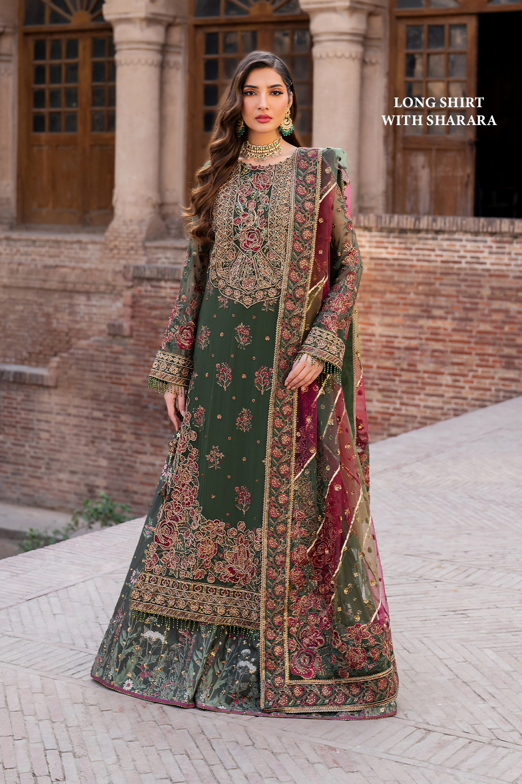 Pakistani 3-Piece ILC-01 Embroidered Chiffon Unstitched Suit | Latest Pakistani Design Salwar Kameez Punjabi Suit Designer Wear