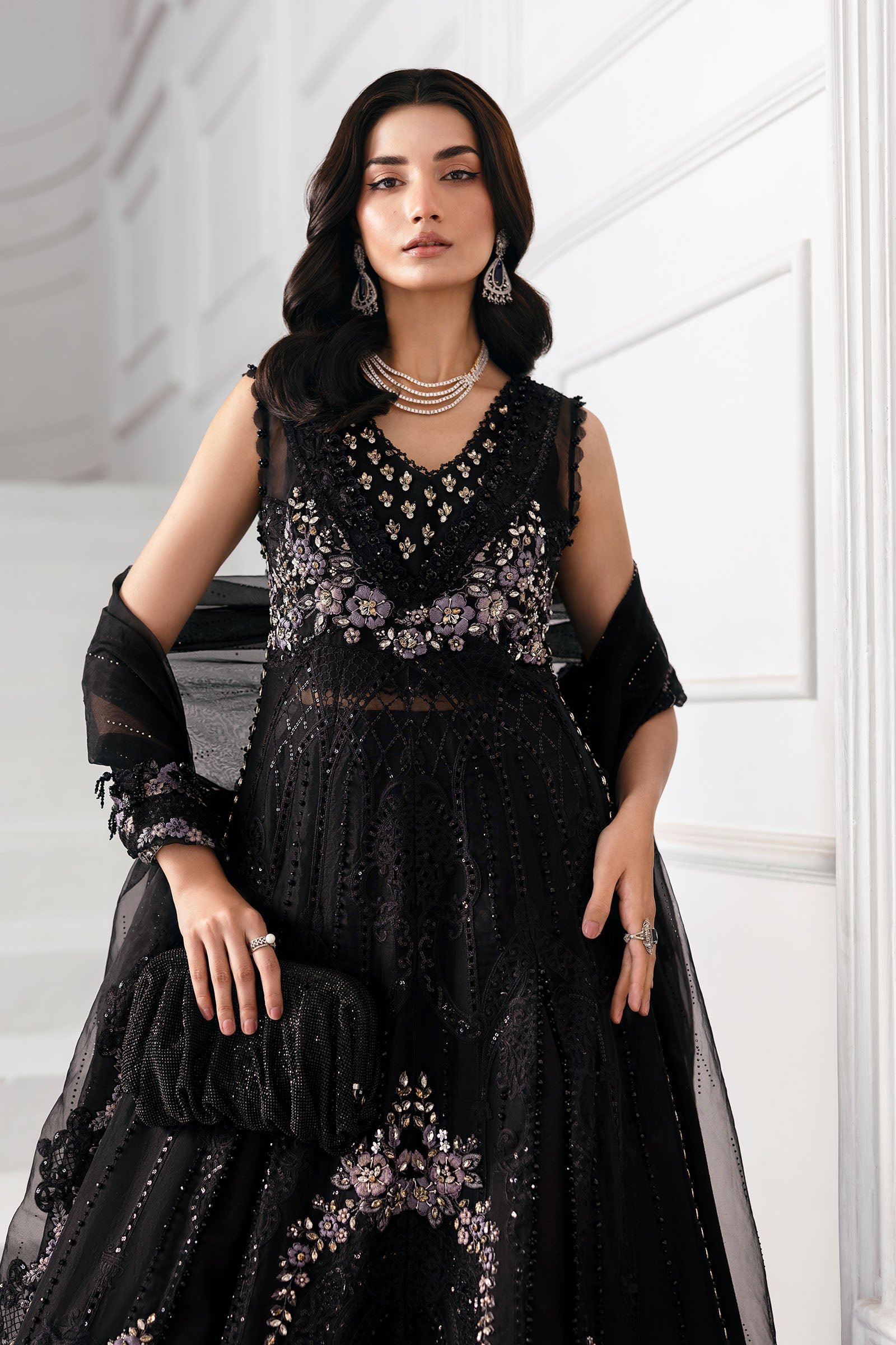 Pakistani 3 Piece Unstitched Embroidered Organza Suit | BD-3004 | Latest Pakistani Punjabi Suits Salwar Kameez Designer Wear.