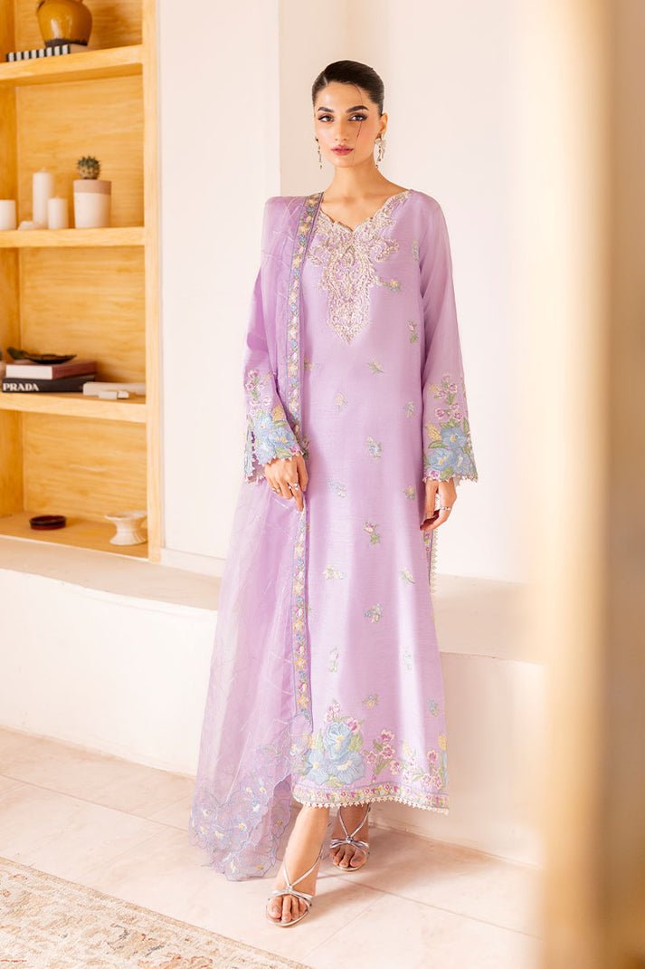 Pakistani Embroidered Korean Raw Silk Stitched 3 Piece Suit Serin- Luxury Collection | Latest Pakistani Salwar Kameez Punjabi Suit Designer Wear.