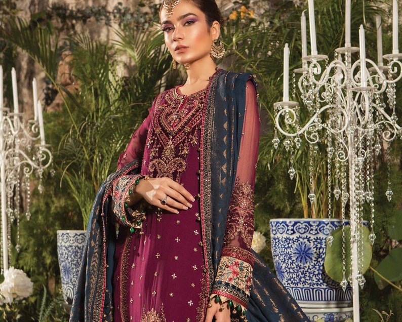 Fancy BHOSKI LINEN Stitched Suit Pakistani Indian salwar kameez  Party Wear  EID 