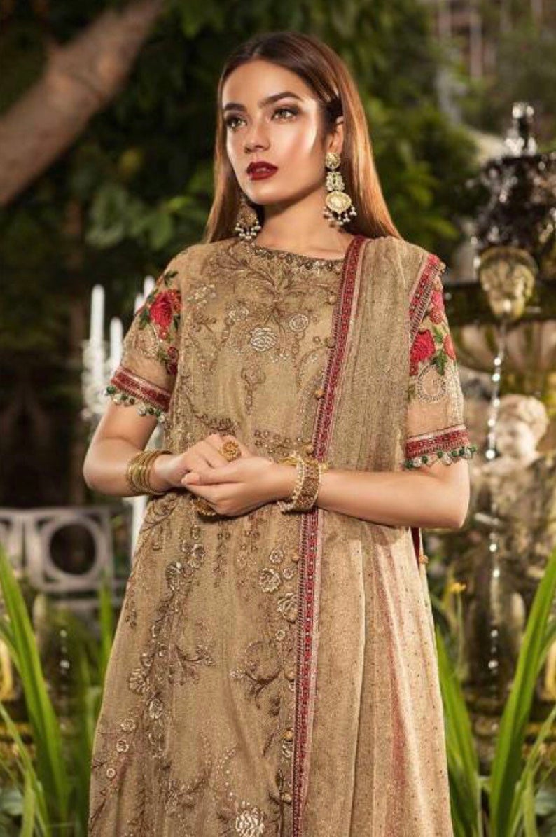 Pakistani Maria B Baroqu 2019 Latest Embroidery Collection Shalwar Kameez Suit 