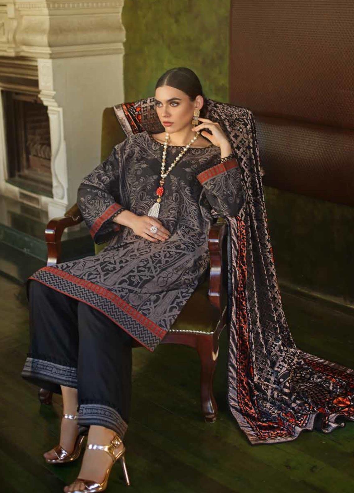 Gul Ahmed  Khaddar  Embroidered stiched salwar kameez Clearance winter 2020 £25 