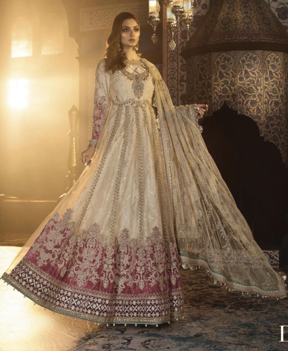 Maria B 2019 Latest Bridal Embroidered Collection Pakistani Shalwar Kameez Suit 
