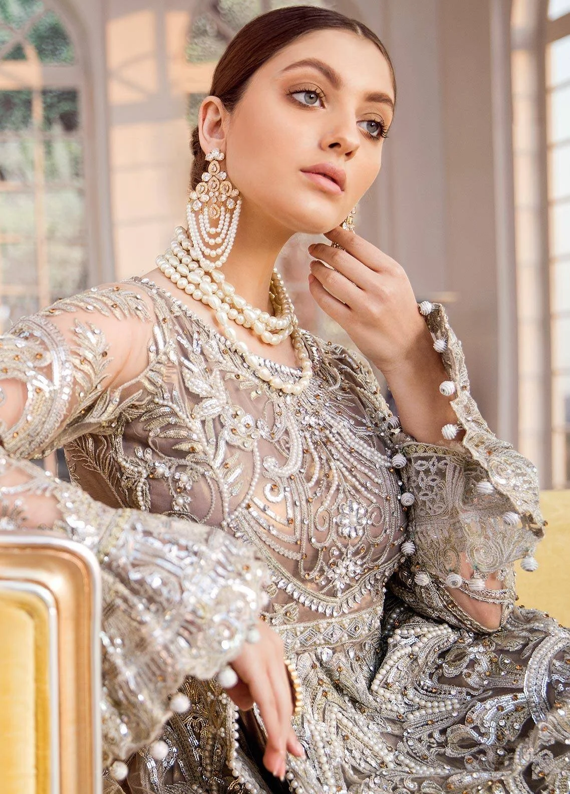 pakistani designer net dresses
