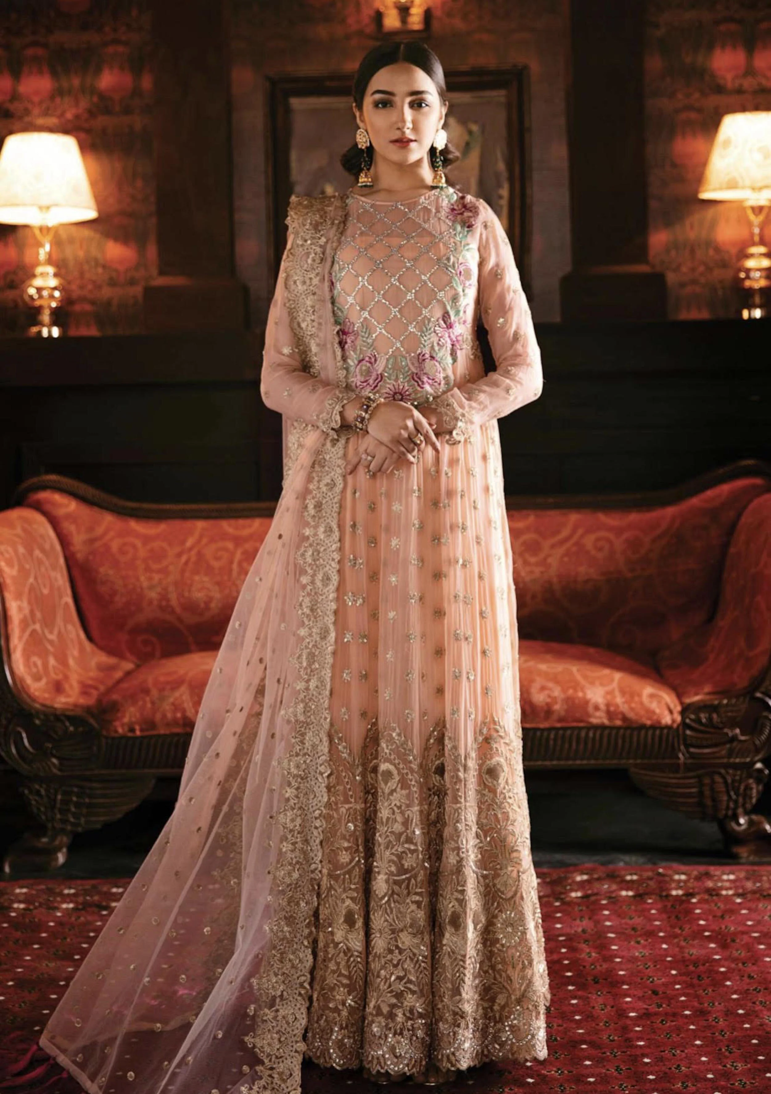 lehenga frock suit design