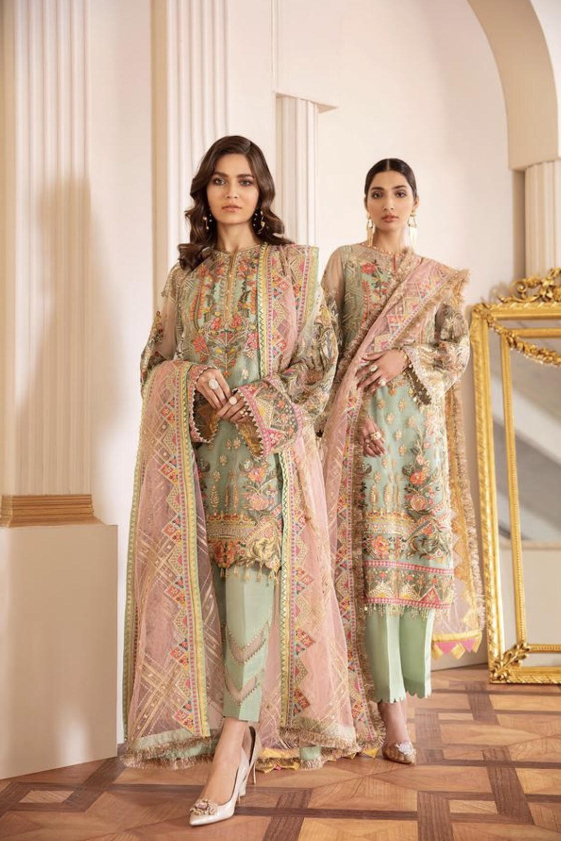 Baroque Linen Suit Embroidered stitched Pakistani Indian salwar kameez new 2020 