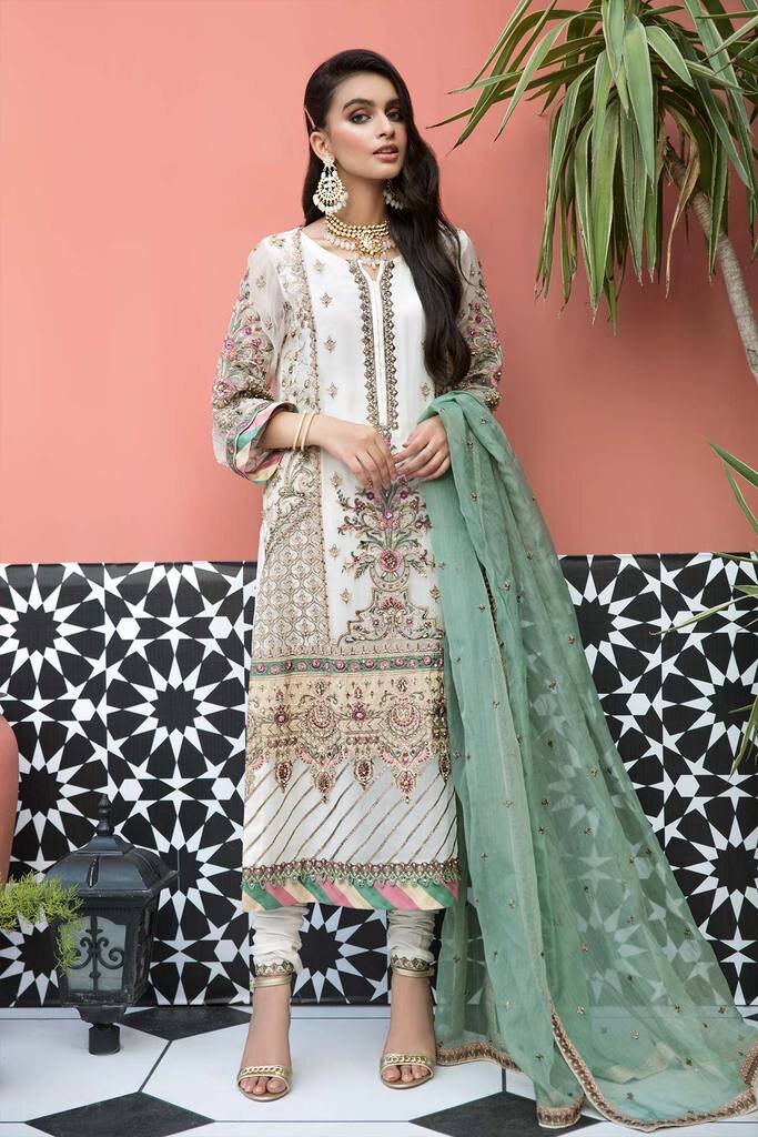 Pakistani Shalwar Kameez Indian Suit Charizma replica suit stitched Brand New 