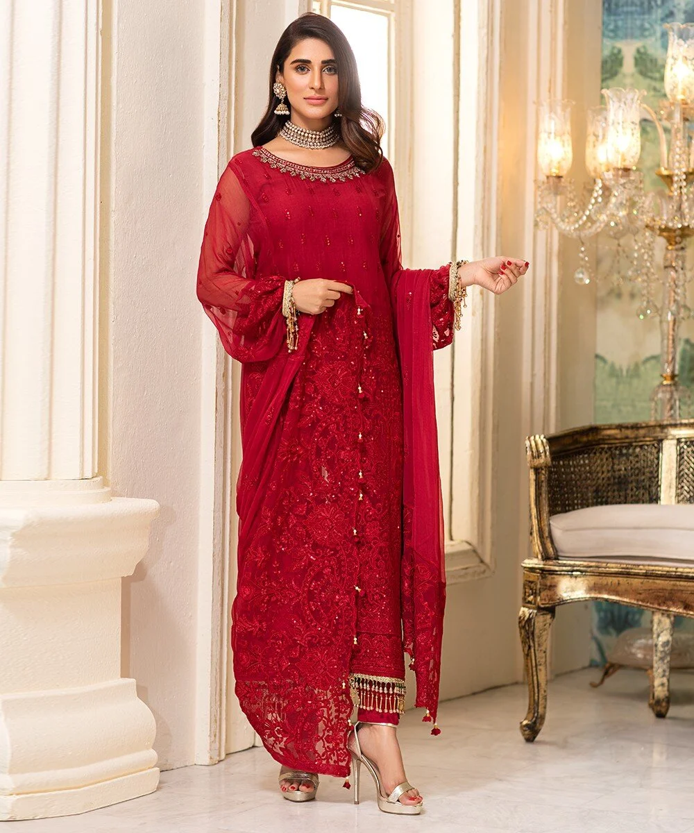 Girl Simple Chiffon Suits Shalwar Kameez Simple Chiffon Dresses
