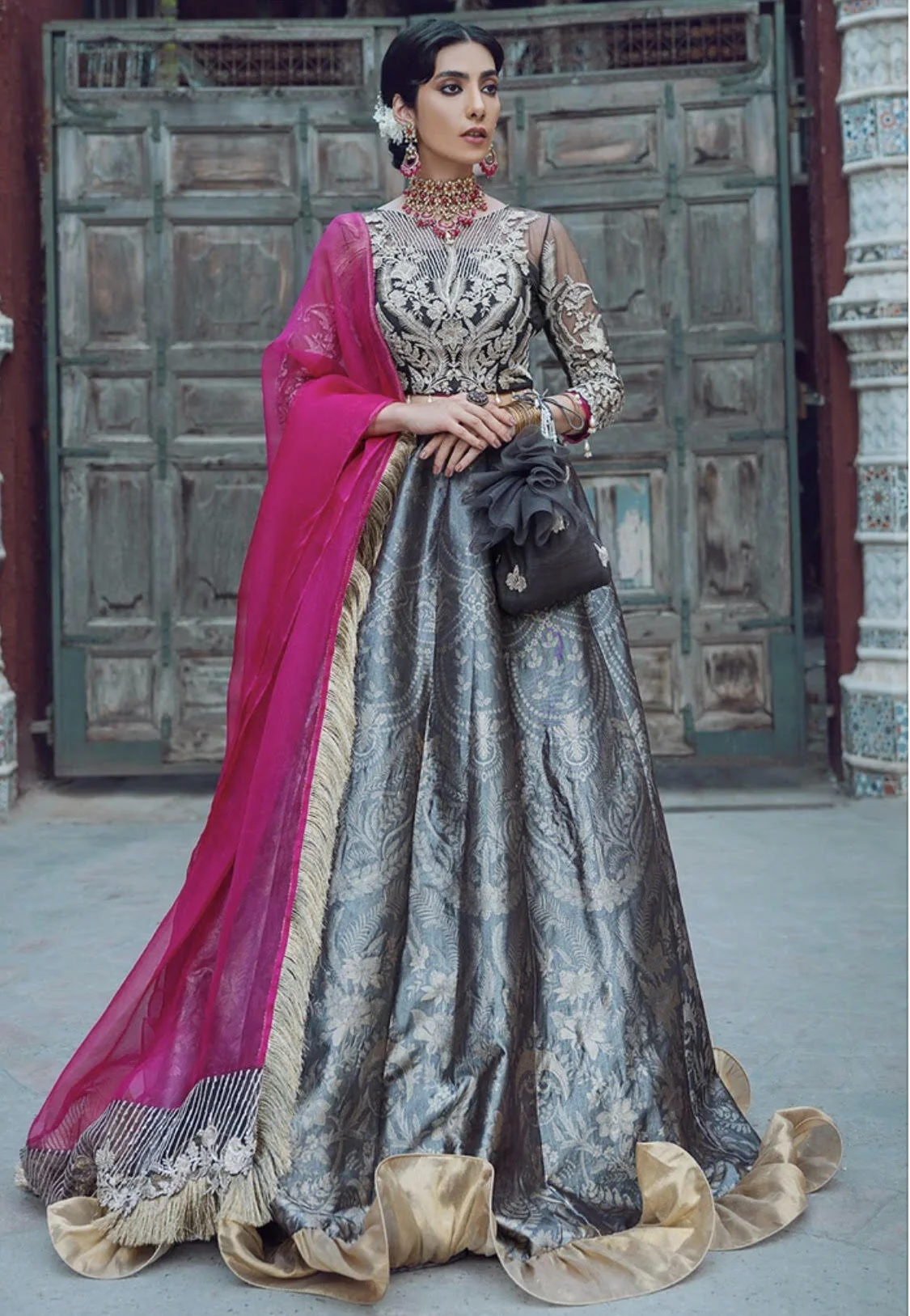 SHI 01 Embroidered Unstitched 3 Piece Suit Mushk - Luxury Collection | Latest Pakistani Punjabi Suit Salwar Kameez Designer Wear