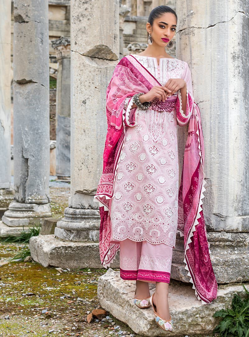 Chikankari Kurti Palazzo Dupatta Set Indian Women White Kurta Pant Salwar  Kameez | eBay