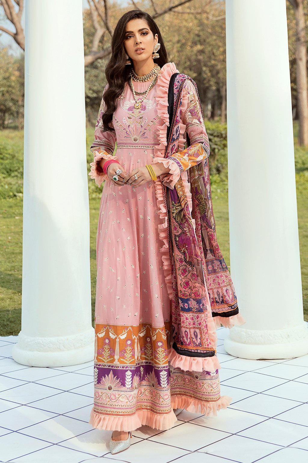 Details about   Cultural Wear New Pakistani Designer Ready to Wear Kameez Shalwar Palazzo Suits