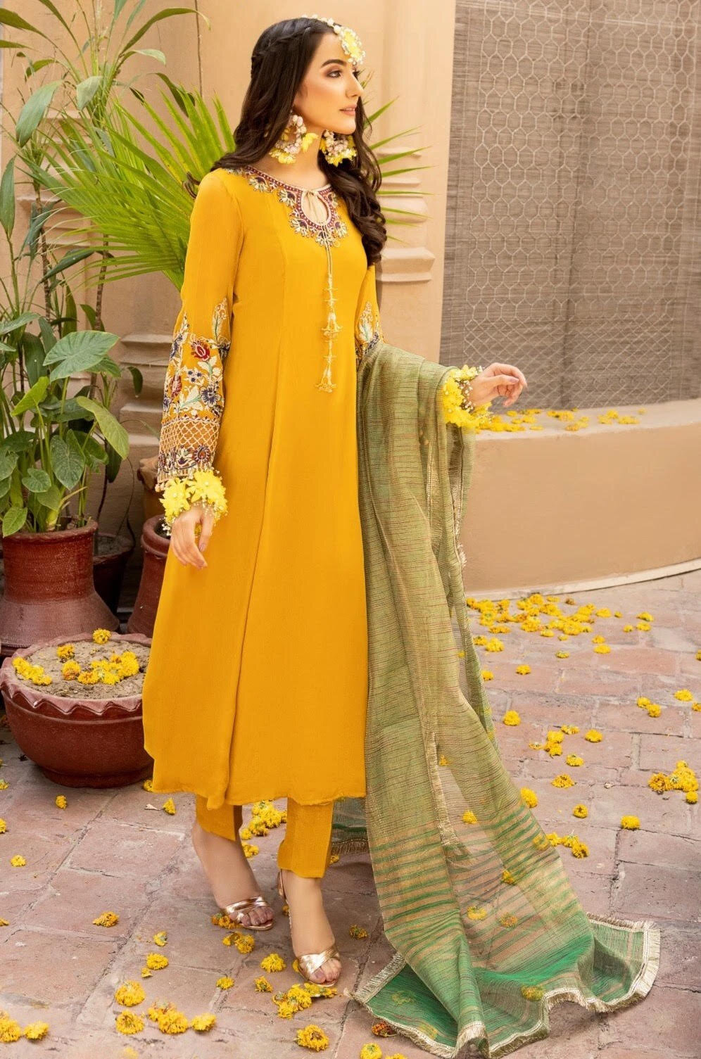 chiffon churidar tops