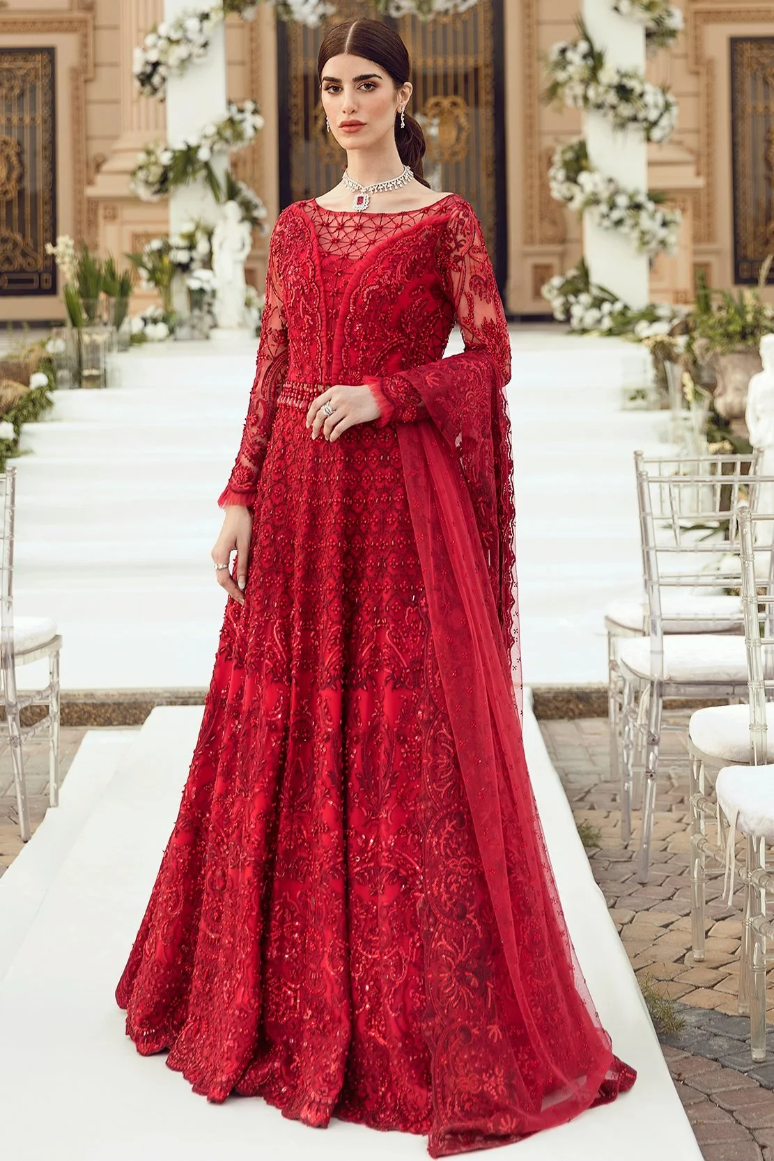red net dress designs pakistani AZURE Net Kurti Collection Replica 2020