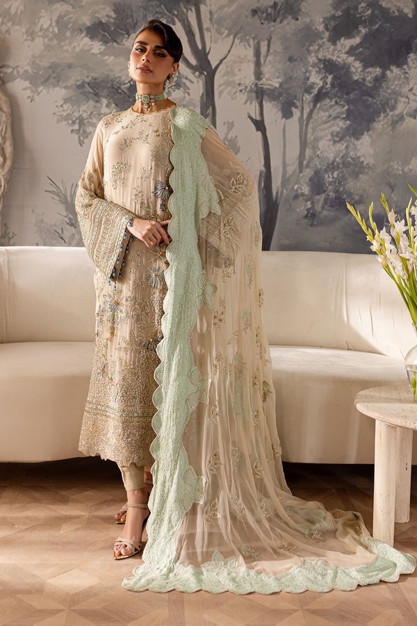 NUR 21 Embroidered Chiffon Suits stitched 3 Piece NEL-58 - Luxury Collection | Latest Pakistani Punjabi Suits Salwar Kameez Designer Wear