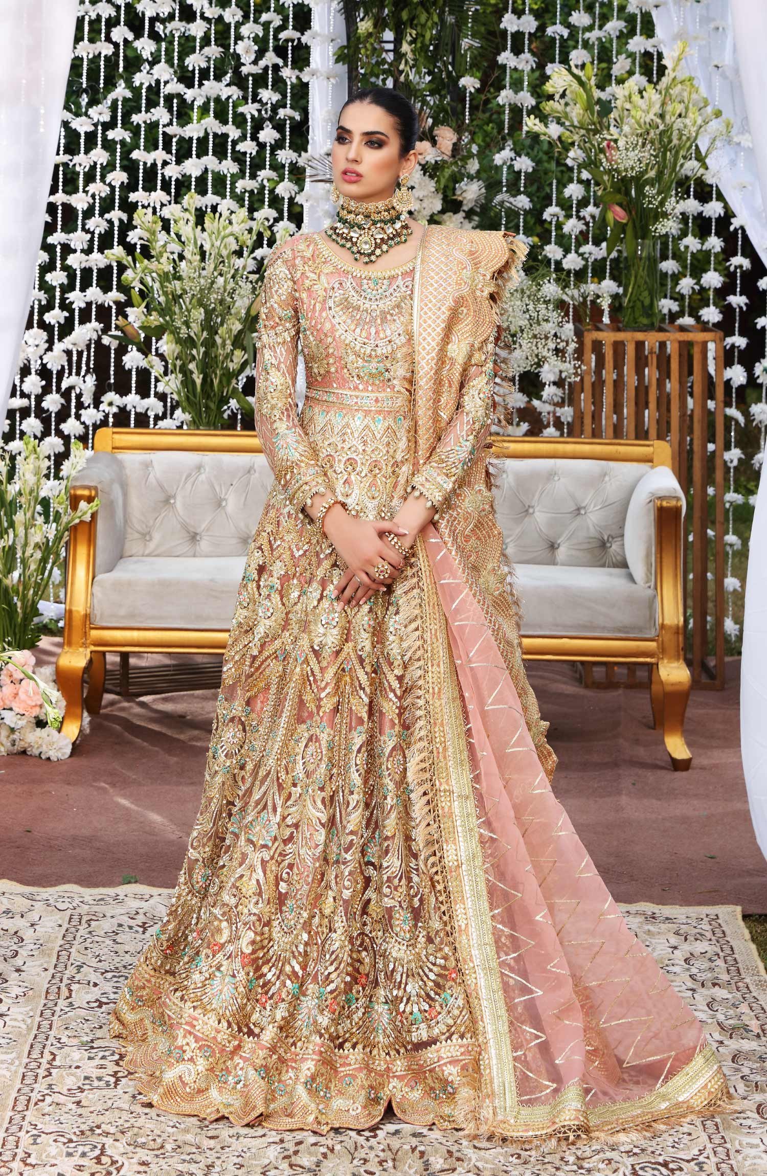 gown indian pakistani wedding party wear ethnic salwar kameez suit dress design. 