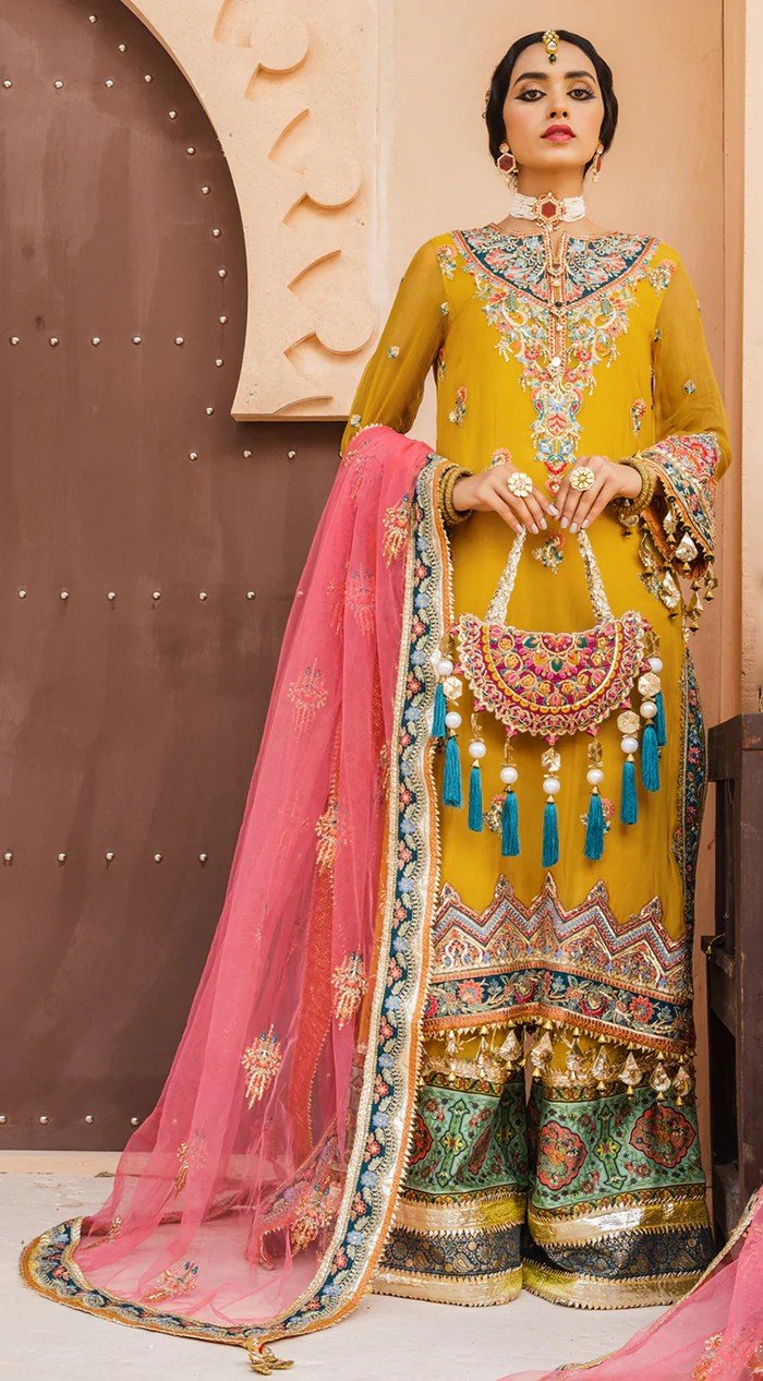 Pakistani Embroidered Chiffon Suits Unstitched 3 Piece SEHAR AM22-06_ANA_03- Wedding Collection | Latest Pakistani Punjabi Suits Salwar Kameez