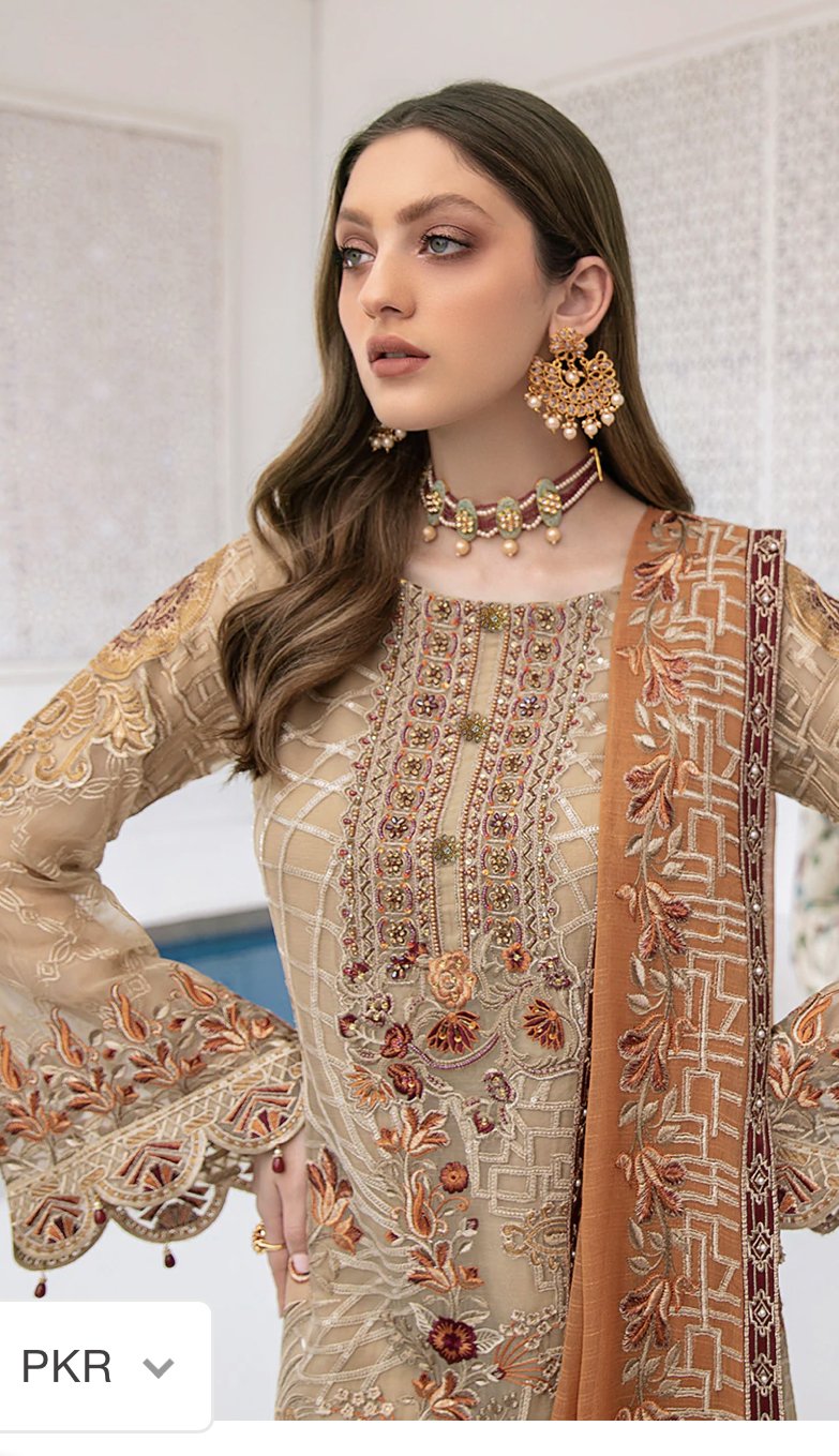 Buy Madeesh EID Collection, Pakistani Suits for Women, Georgette, Dress  Material, Pakistani Designer Heavy Embroidery Salwar Suits for Girls at