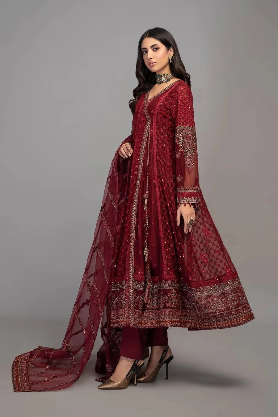 white christmas dresses Gulaal | Embroidered Chiffon Eid Collection main image 1