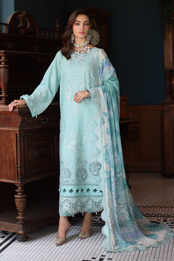 Pakistani Embroidered Lawn Doriya Suits Unstitched 3 Piece NS-156 - Luxury Collection | Latest Pakistani Punjabi Suits Salwar Kameez Designer Wear