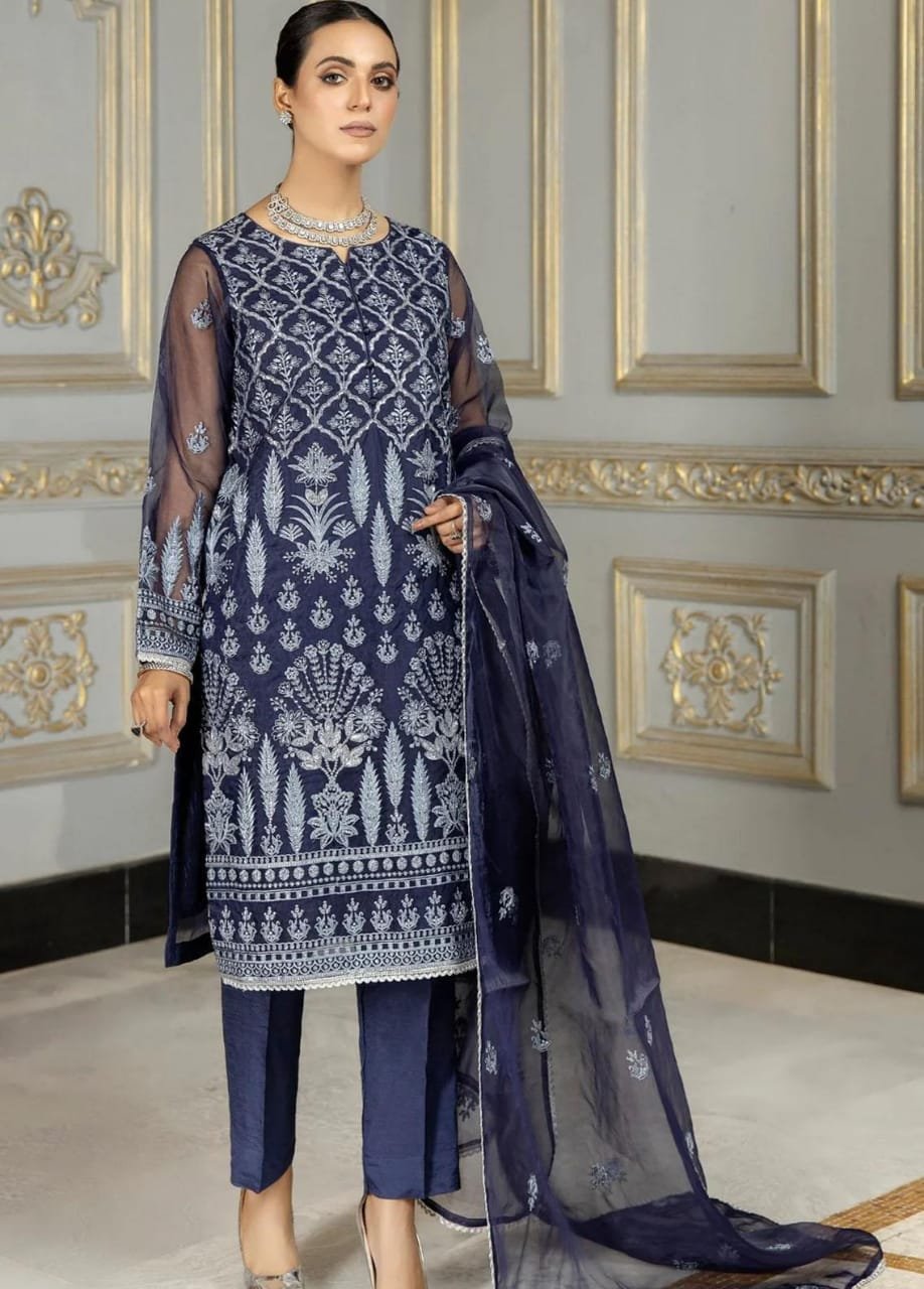 Pakistani Embroidered Organza 2 Piece Suit MOP-10_Moh_03 | Latest Salwar Kameez Punjabi Suits Pakistani Designer