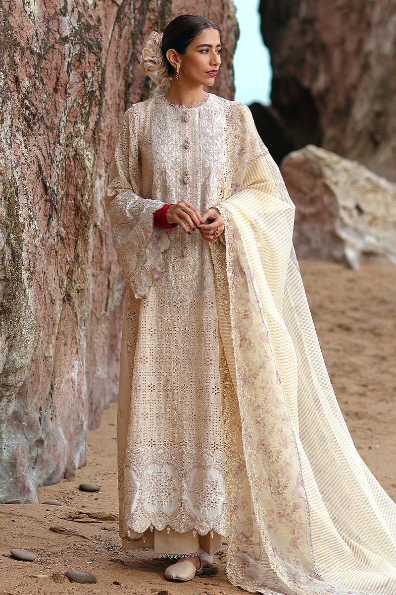 Pakistani Embroidered Suit Unstitched 3 Piece Nara - Luxury Collection | Latest Salwar Kameez Punjabi Suit Pakistani Women’s Designer Wear.
