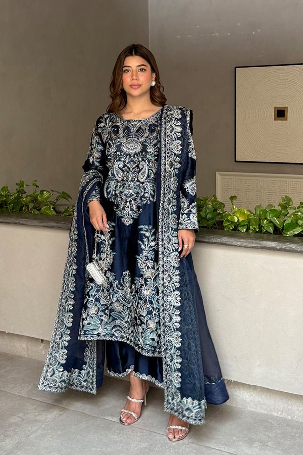 Pakistani 3 piece Suit Unstitched ELYNA - MW40083- Ria-68 | Latest Pakistani Punjabi Suits Designer Wear